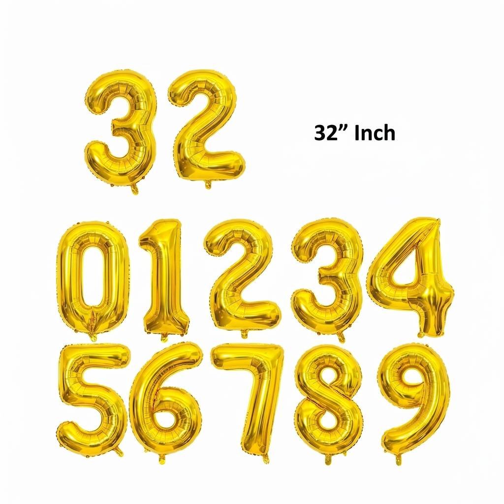 32inch foil number 32-Inch Foil Number Balloon - Image 1