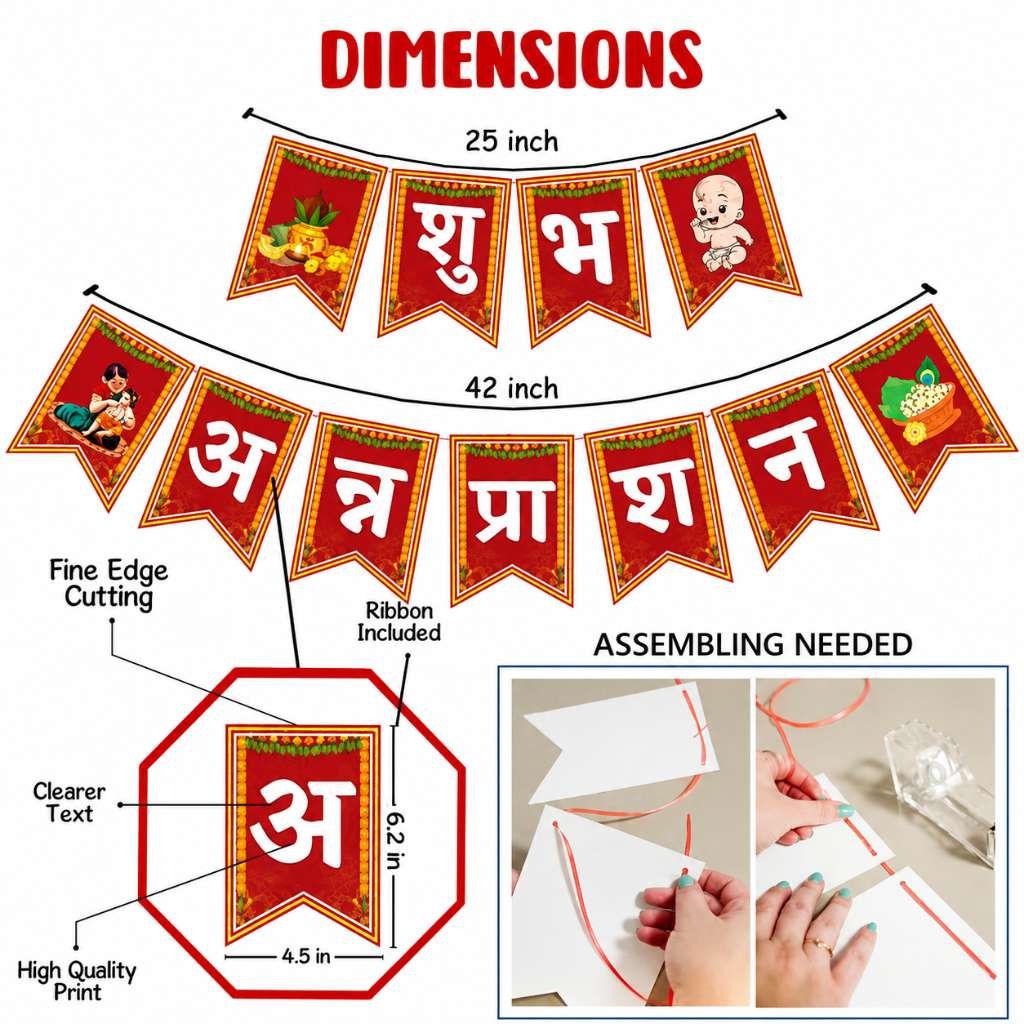Annaprashan banner Annaprashan Decoration Banner - Image 1