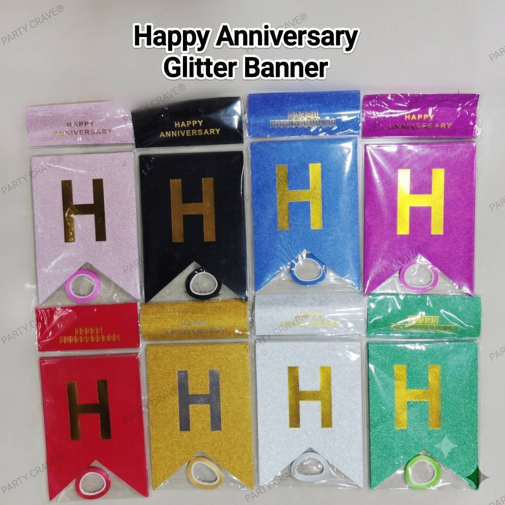 Anniversary glitter Glitter Anniversary Decoration Banner - Image 1