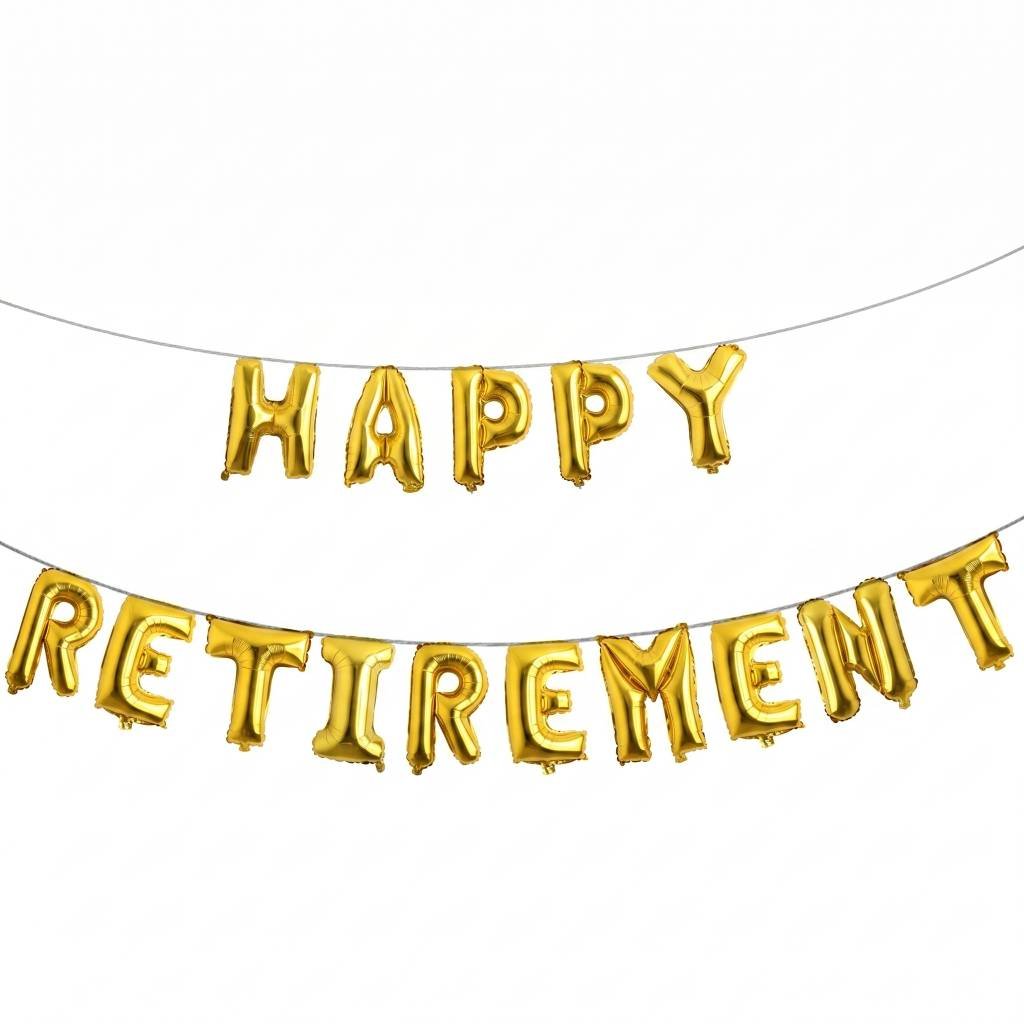 Happy retirement foil Happy Retirement Foil Balloon Banner - Image 1