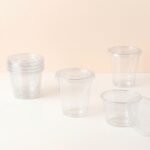 PET Glass With Flat Lid