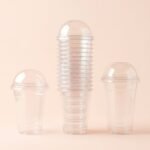 PET Glass With Round Lid