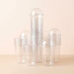 U Cut Shaped Glass With Lid