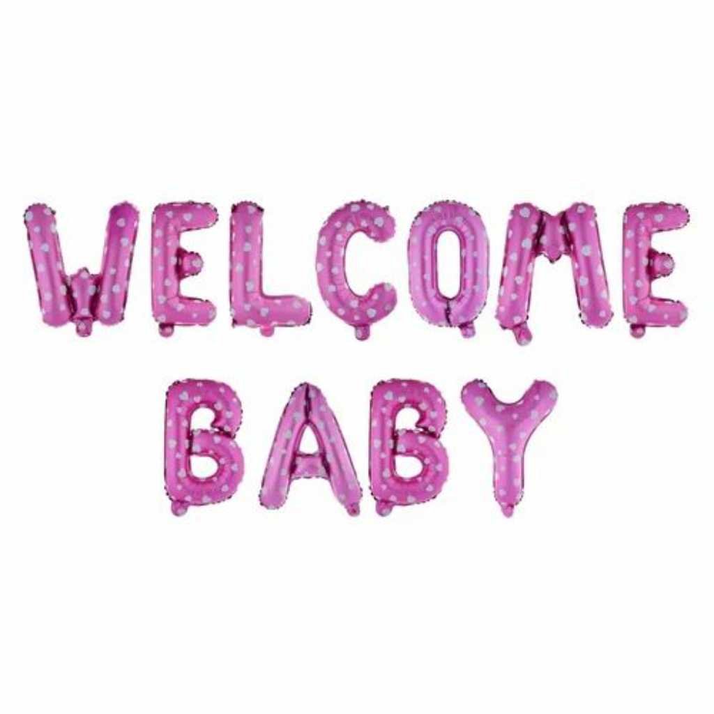 welcome baby foil Welcome Baby Foil Balloon Set - Image 1
